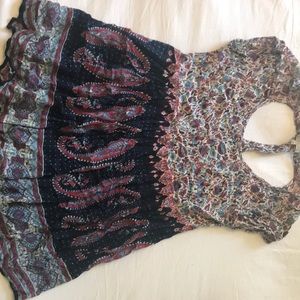 Red, white, and blue boho dress